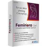 Box of Feminora Gel for conception support on a white background