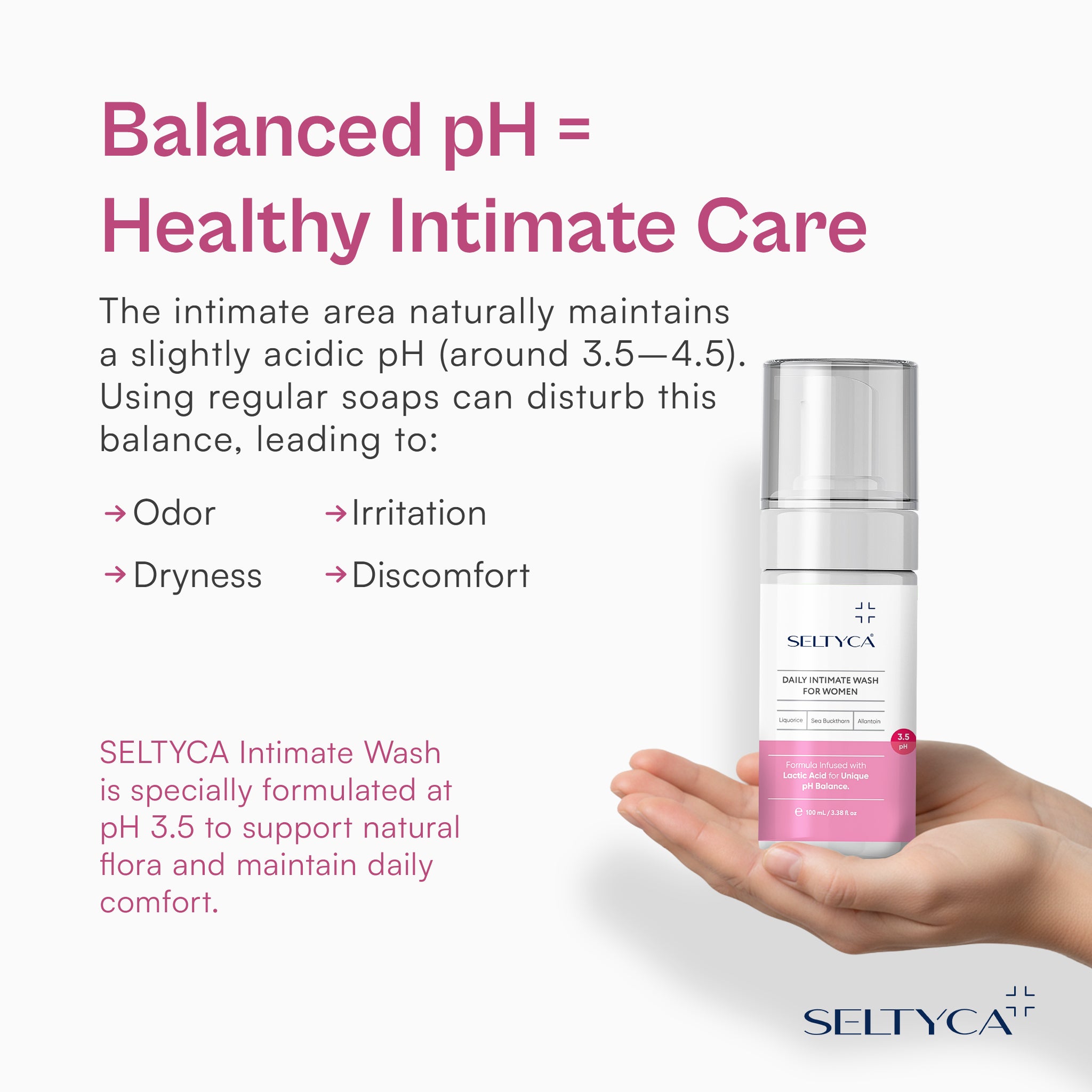 Daily Intimate Wash for Women | pH Balanced Daily Hygiene Cleanser