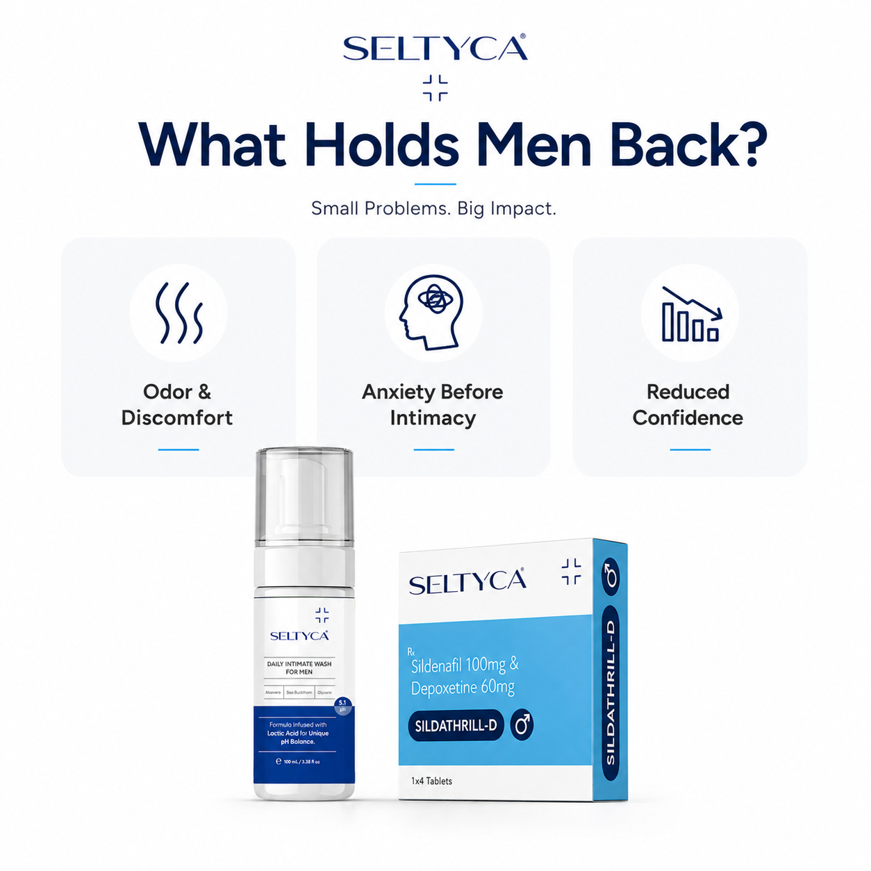 Seltyca Men’s Complete Care for PE and ED & Intimate wash