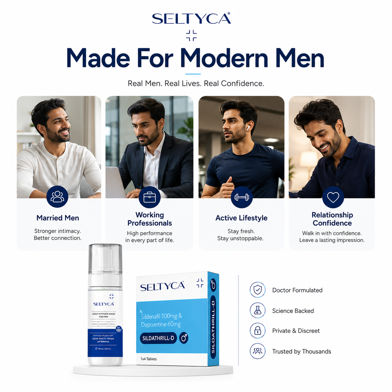 Seltyca Men’s Complete Care for PE and ED & Intimate wash