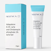 Seltyca Adapalene and Clindamycin phosphate gel packaging on a white background