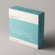 Box of Seltyca Doxycycline and Lactic Acid Bacillus Capsules on a gray background