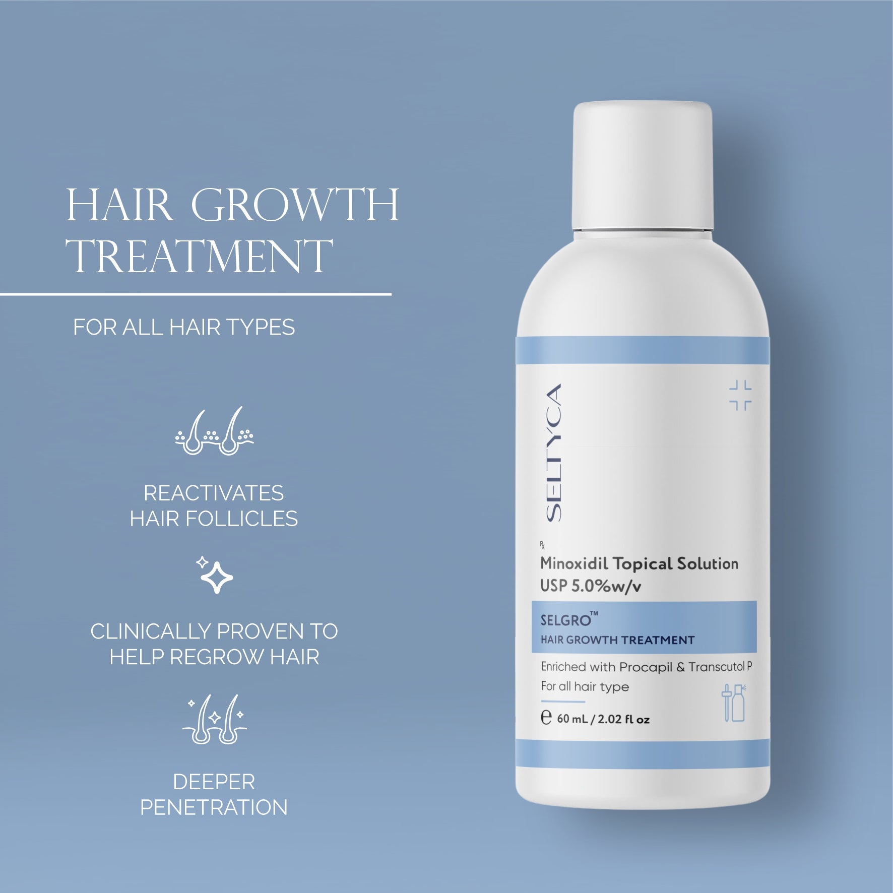 Selgro 5% Minoxidil Hair Growth Solution