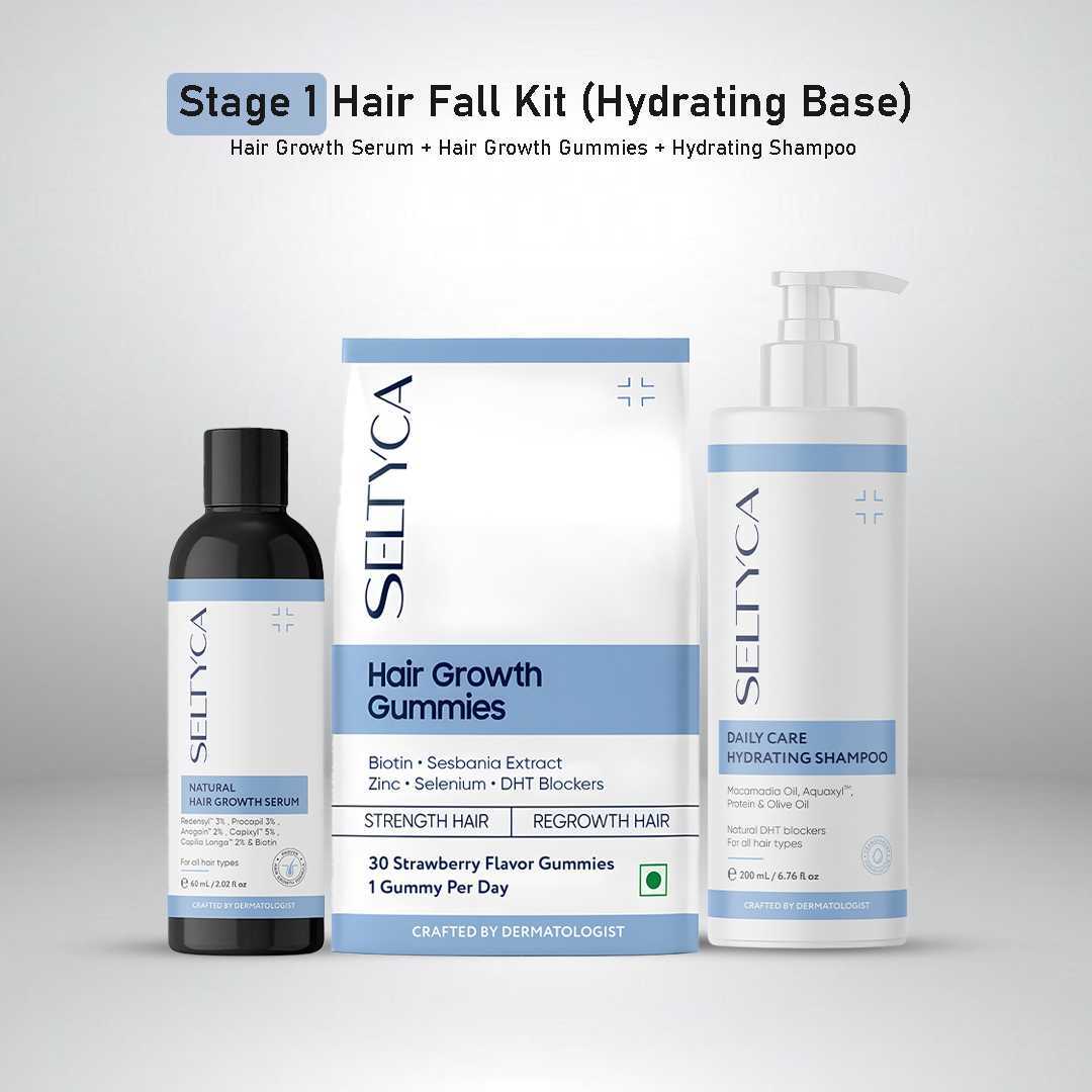 Seltyca Stage 1 Hair Fall Kit (No Dandruff – Hydrating Base)