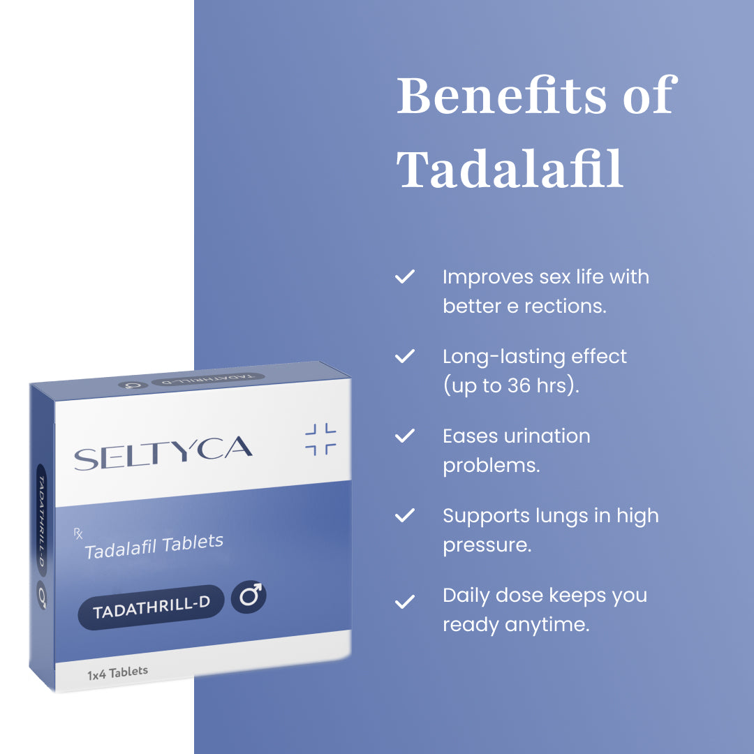 Seltyca Tadathrill-D for Longer and Harder Performance for Men