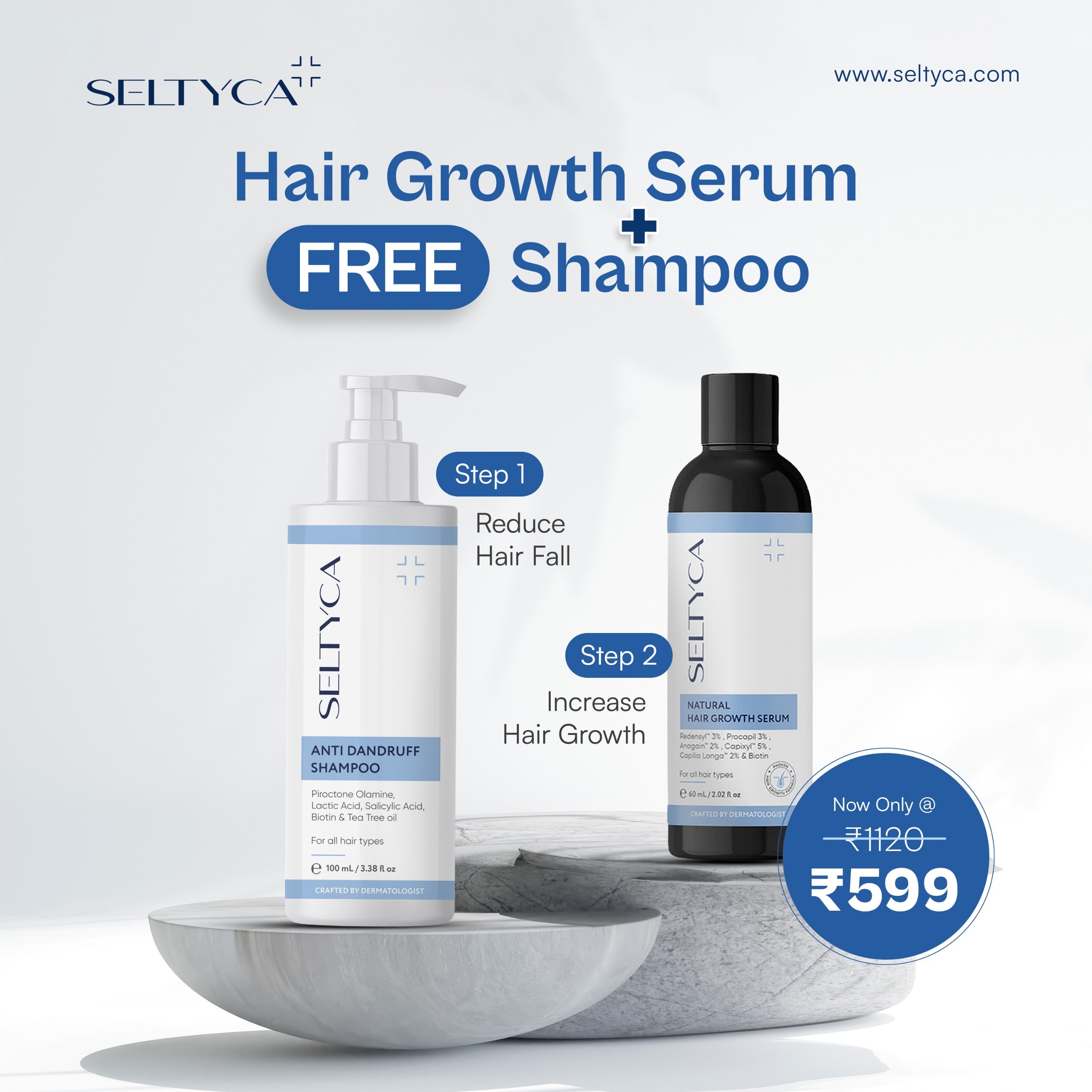 Natural Hair Growth Serum & Anti Dandruff Shampoo